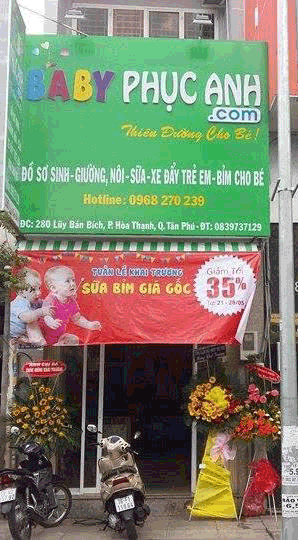 Sang cửa hàng Mẹ và Bé Quận Tân Phú