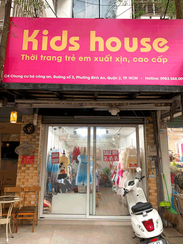 Sang shop thời trang trẻ em tại Thủ Đức