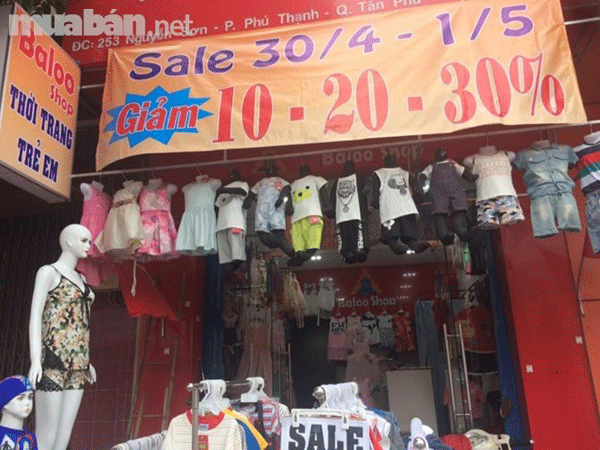 Sang gấp shop thời trang trẻ em