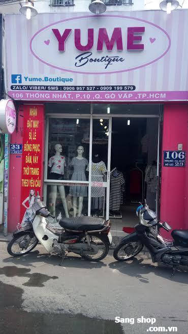 Sang mặt bằng shop mặt tiền đường Thống Nhất