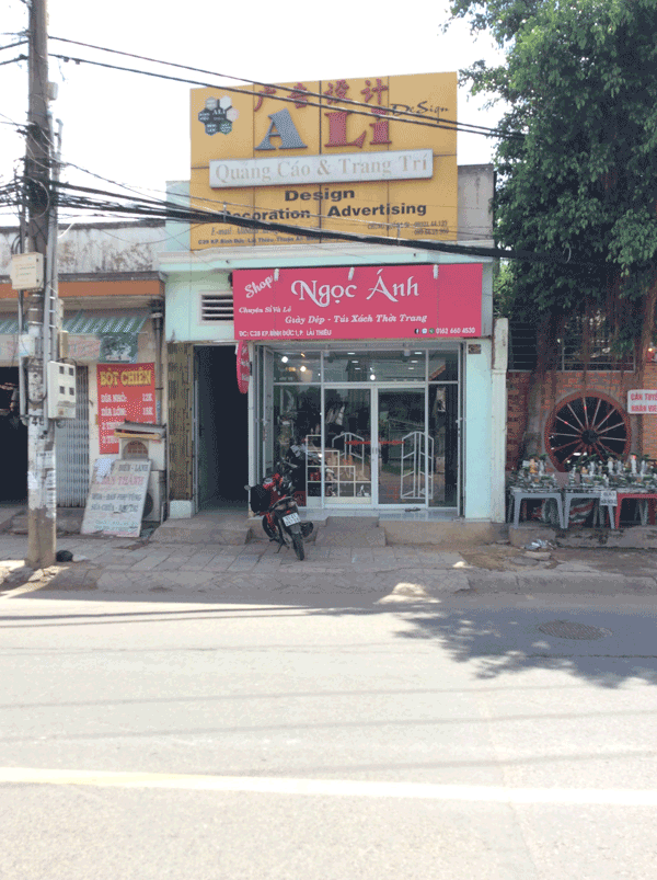 Sang shop giầy dép, túi xách Bình Dương