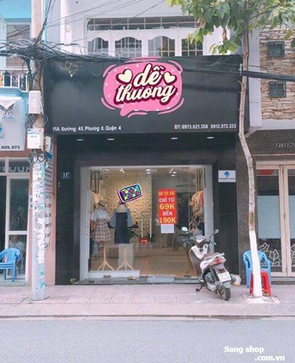 Sang shop thời trang vị trí đẹp, mặt tiền đường, vỉa hè rộng